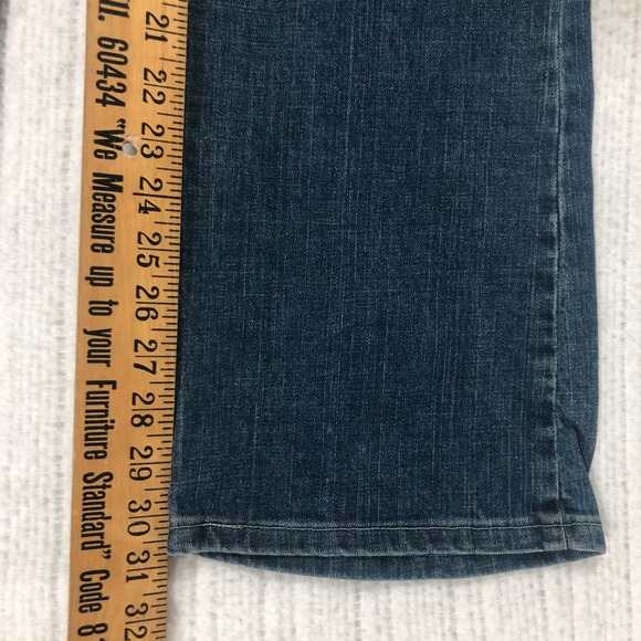 Chic Women's Dark Wash Denim Jeans Bootcut‎ Size 6 Average Everyday Casual - Picture 3 of 10